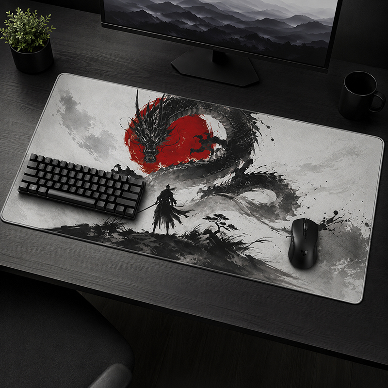 Gaming Mouse Pad Xl - Mauspad mit Gaming-Ink-Dragon-Print auf Bestellung, für