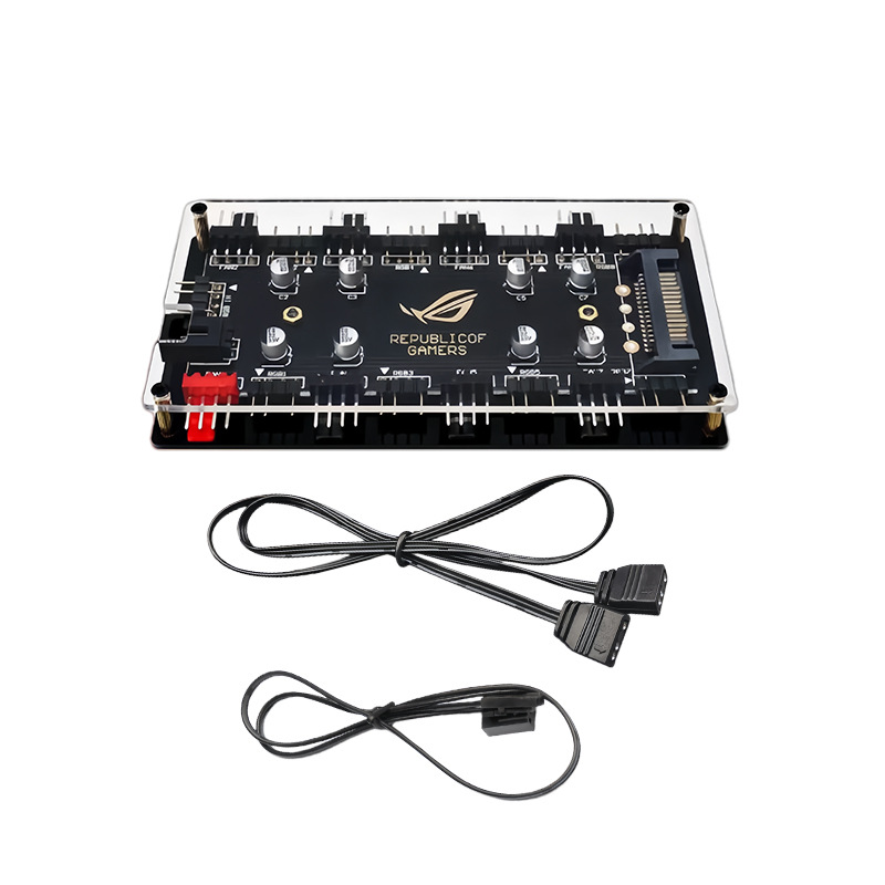 Fan Hub Rgb Controller - 8-Port ARGB PWM Lüfter-Hub, 5V 3-Pin