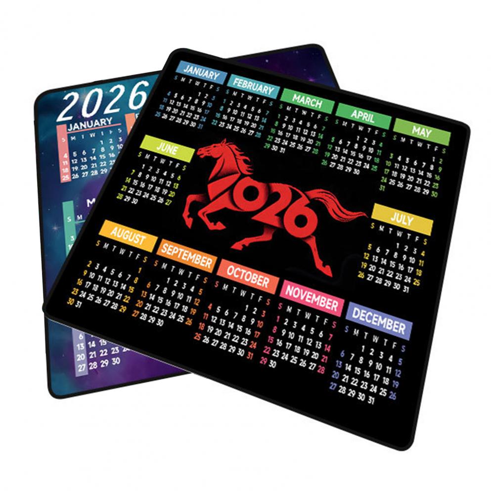 Gaming Accessories Computer - 2026-Kalender-Mauspad, wasserdicht, für Zuhause, Büro, Gaming,