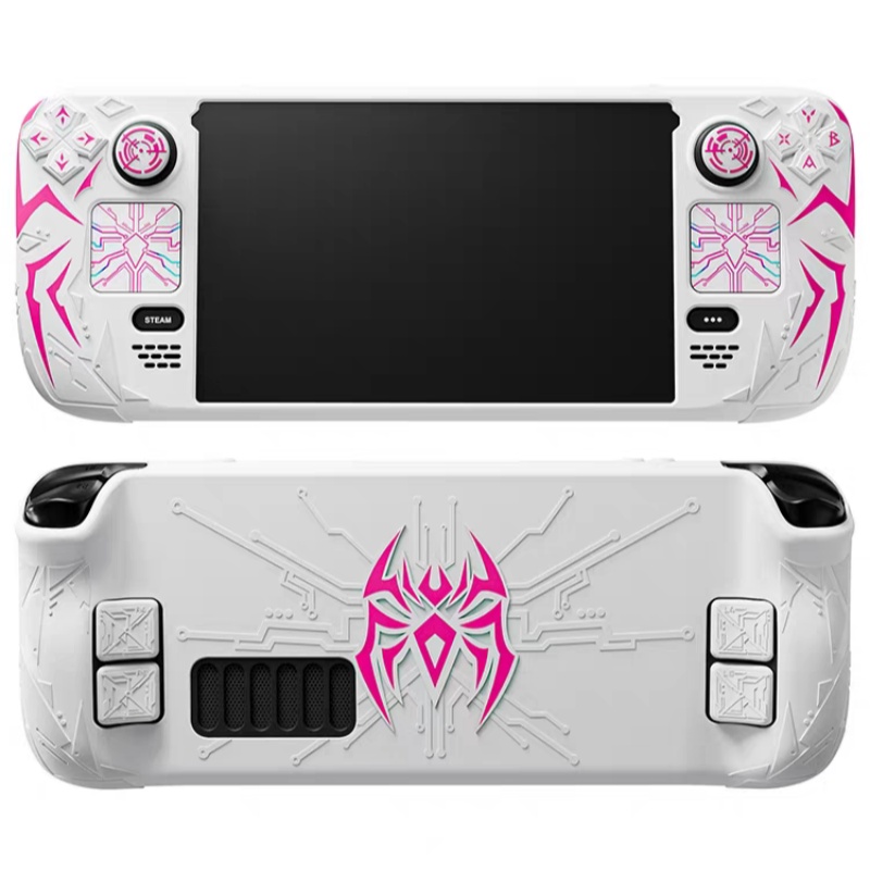 Gaming Accessories Dropshipping - PlayVital Schutzhülle für Steamdeck, Cyber-Spider-Design, Anti-Drop,