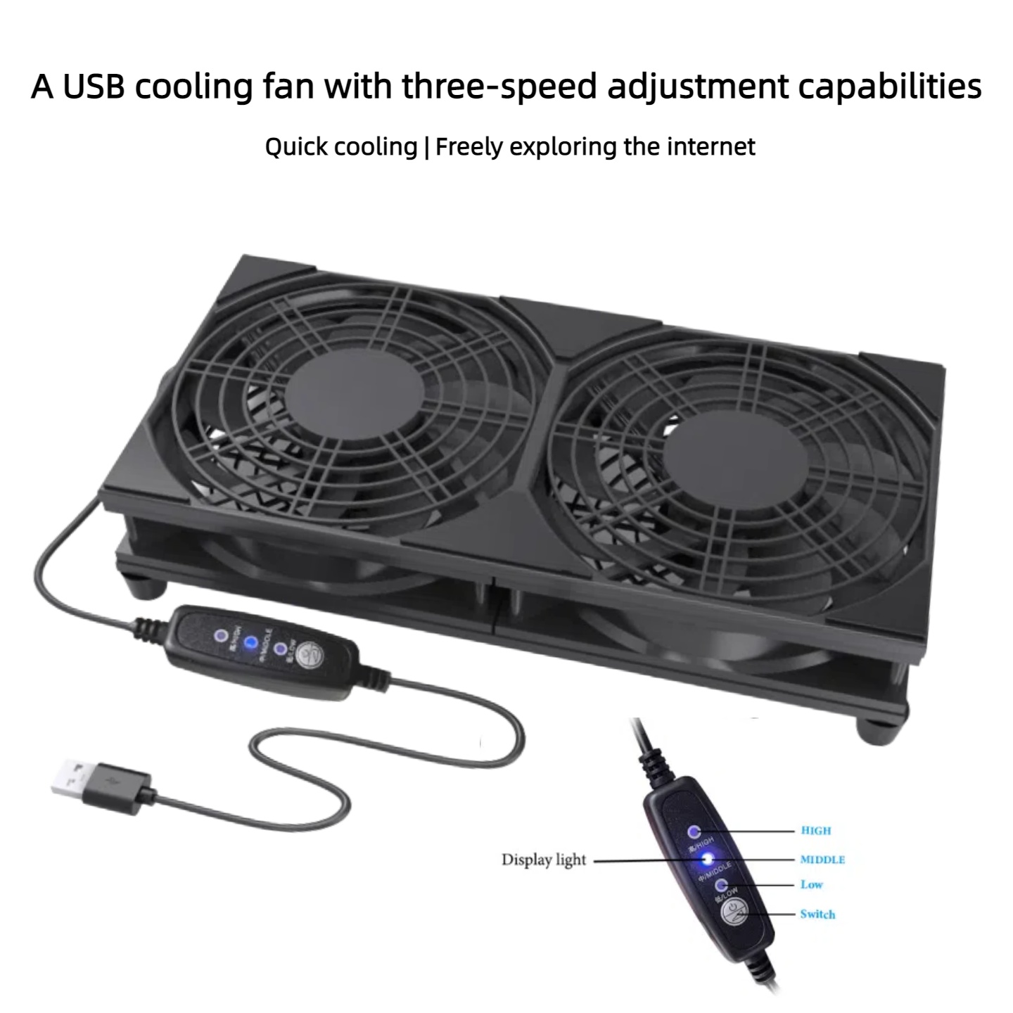 Dualer USB-Lüfter mit 3-Stufen – Fan Hub Rgb Controller Bewertung und Preis